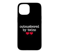 Carcasa para iPhone 15 Outnumbered by Twins Boys Girls Dad Soon to Be Mom Pregnancy