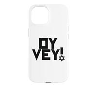 Carcasa para iPhone 15 Oy Vey Funny Jewish Yiddish Hombres Mujeres Niños, Hanukkah Holiday