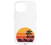 Carcasa para iPhone 15 Palmeras Gacelas Safari Sabana Puesta de Sol África Recuerdo