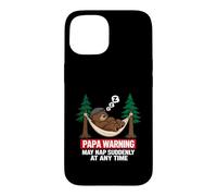 Carcasa para iPhone 15 Papa Bear Warning May Nap Suddenly At Any Time