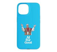 Carcasa para iPhone 15 Papa León XIV AI para el Bien - MAGNIFICA HUMANITAS