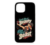 Carcasa para iPhone 15 Parece una Patada de Belleza como un Luchador de Bestias