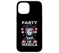 Carcasa para iPhone 15 Party In Merica Drinking Lincoln Abraham 4th of July