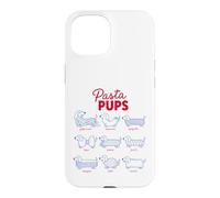 Carcasa para iPhone 15 Pasta Pups Dachshund Cocina Italiana Salchicha Perro Amante de los Fideos