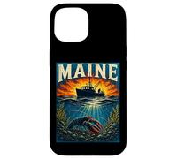 Carcasa para iPhone 15 Patrimonio costero del Barco Langosta de Maine