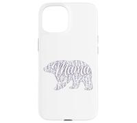 Carcasa para iPhone 15 Patrón de Estampado Floral de Lavanda Francesa Mama Bear
