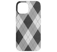Carcasa para iPhone 15 Patrón Preppy de los años 80 de Argyle Grays