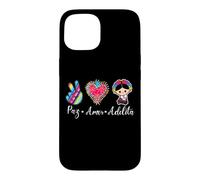 Carcasa para iPhone 15 Peace Love Adelita Funny Mexican Spanish Saying México Team