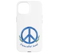 Carcasa para iPhone 15 Peaceful Soul Nature Inspired Aesthetic Blue Peace Symbol