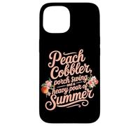 Carcasa para iPhone 15 Peach Cobbler Porch Swing and a Heavy Pour of Summer
