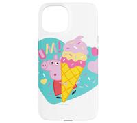 Carcasa para iPhone 15 Peppa Pig Yum Ice Cream