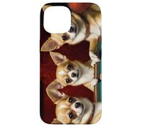 Carcasa para iPhone 15 Perros Jugando Al Poker Perro Chihuahua Juego De Cartas