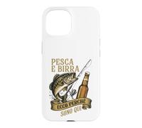 Carcasa para iPhone 15 Pesca Y Cerveza Aquí Está Vintage