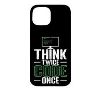 Carcasa para iPhone 15 Piensa Dos Veces código una Vez