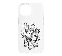 Carcasa para iPhone 15 Piezas para Amantes del ajedrez Jugador Vintage Listo para Jugar