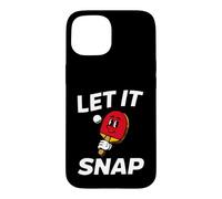 Carcasa para iPhone 15 Ping Pong Table Tennis Let It Snap Retro Paddle