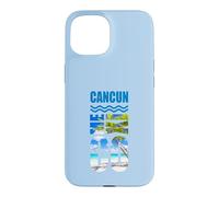 Carcasa para iPhone 15 Playa de Cancún Dentro de Bold Typography México Vacaciones de Verano