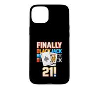 Carcasa para iPhone 15 Plus 21 Cumpleaños Las Vegas Casino Apuestas Blackjack Jugador