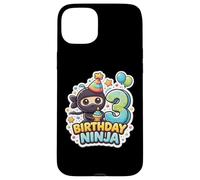 Carcasa para iPhone 15 Plus 3 años cumpleaños Ninja Boys 3rd Tercera Fiesta Infantil
