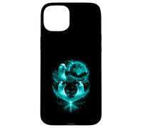 Carcasa para iPhone 15 Plus 3 Graciosos Hombres Aullando Gansos tontos en la Luna Llena Azul Hielo