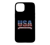 Carcasa para iPhone 15 Plus 4 de Julio USA Dot Letter