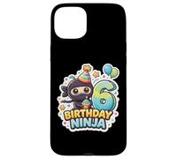 Carcasa para iPhone 15 Plus 6 años cumpleaños Ninja Boys Six 6th Sexto Kids Party Cute