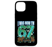 Carcasa para iPhone 15 Plus 67 cumpleaños I Was 66 Now I'm 67 Capybara Funny Cute