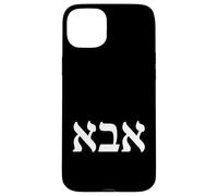 Carcasa para iPhone 15 Plus Abba Padre Letras Hebreas Biblico Papá Israel Verso de la Biblia