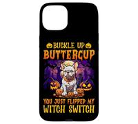 Carcasa para iPhone 15 Plus Abróchate el botón Buttercup You Just Flipped My Witch
