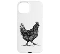 Carcasa para iPhone 15 Plus Abstract Hen Illustration Farmhouse Country Graphic