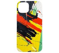 Carcasa para iPhone 15 Plus Abstracto Bold Pincel Color Splash Diseño Arte Moderno