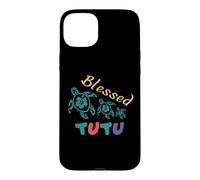 Carcasa para iPhone 15 Plus Abuela tutú Hawaiana bendita con Tortugas Marinas de Honu