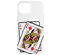 Carcasa para iPhone 15 Plus Ace & Queen of Diamonds 21st Birthday Twenty One Years Old