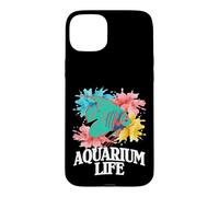 Carcasa para iPhone 15 Plus Acuario Vida Peces Acuarela Splash