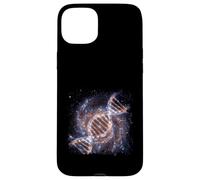 Carcasa para iPhone 15 Plus ADN Helix Galaxia Ciencia Espacial Cósmico Concepto Gráfico