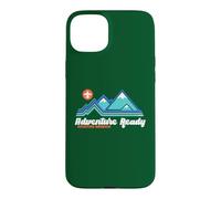 Carcasa para iPhone 15 Plus Adventure Ready Scouting America Outdoor Mountains Hiking