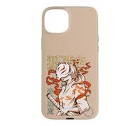 Carcasa para iPhone 15 Plus Aesthetic Japanese Kabuki Kitsune Mask Demon Samurai Girl