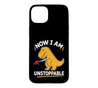 Carcasa para iPhone 15 Plus Ahora Soy imparable Amarillo T Rex Divertido