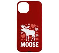 Carcasa para iPhone 15 Plus Alce San Valentín Corazón Amor Vida Silvestre Animal Naturaleza