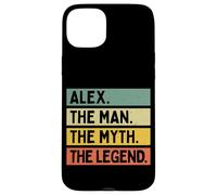 Carcasa para iPhone 15 Plus Alex The Man The Myth The Legend - Cita Personalizada Divertida