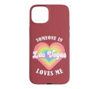 Carcasa para iPhone 15 Plus Alguien en Las Vegas me ama City Heart