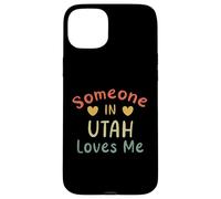 Carcasa para iPhone 15 Plus Alguien en Utah me ama Retro USA State US