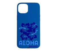 Carcasa para iPhone 15 Plus Aloha Hawaii Blue Hibiscus