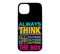 Carcasa para iPhone 15 Plus Always Think Outside The Box Illustration Graphic Designs