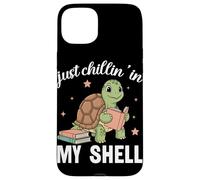 Carcasa para iPhone 15 Plus Amante de los Libros Just Chillin In My Shell Turtle