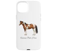 Carcasa para iPhone 15 Plus American Paint Horse Hermosa Ecuestre