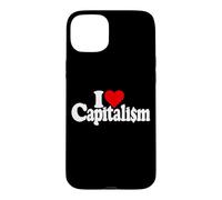 Carcasa para iPhone 15 Plus Amo EL CAPITALISMO del CORAZÓN CAPITALISTAS MERCADOS Libres