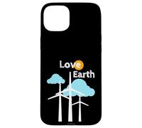 Carcasa para iPhone 15 Plus Amor Tierra Cambio climático Energía renovable Energía eólica