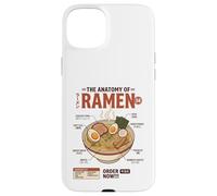Carcasa para iPhone 15 Plus Anatomía del Ramen Comida Japonesa Retro Gastronomía Estética
