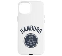 Carcasa para iPhone 15 Plus Ancla de Recuerdo del Elba de Hamburgo con corazón